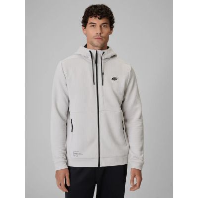 Herren-Trainings-Sweatshirt aus strukturiertem Strickmaterial 4F 4FWAW26TFSWM0891-11S