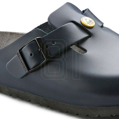 2. Birkenstock Boston ESD Blue Damen Clogs Naturleder schmale Hausschuhe (0061388)