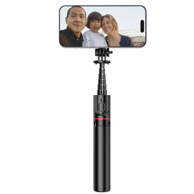 8. Selfie-Stick Tech-Protect L06S Bluetooth magnetisch mit MagSafe, Fernbedienung, Stativ bis 82 cm und 360°-Kopf – Schwarz