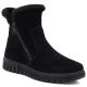 Gefütterte schwarze Damen-Lederstiefeletten Vinceza 133126