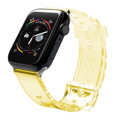 Silikonarmband Armband Armband Armband Light für Apple Watch 42 / 44 mm - Gelb
