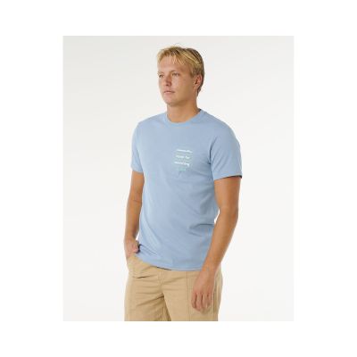 2. Herren RIP CURL Vaporcool Search 3 Stacks T-Shirt Blau