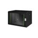 10. Digitus Unique 19" 7U Wand-Netzwerkschrank 600x450 mm, Glastür, schwarz, ungeteilt, montiert, 100 kg