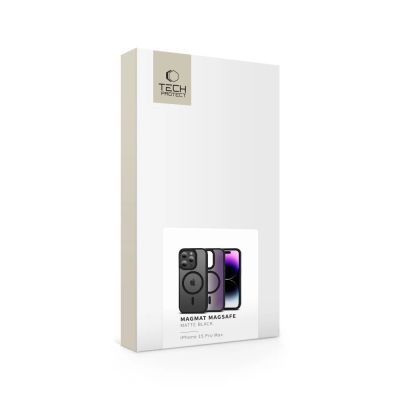 6. Tech-Protect MagMat MagSafe Hülle für iPhone 15 Pro Max – Mattschwarz
