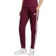 adidas Essentials 3-Streifen Fleece Slim Fit Hose für Damen, Burgunderrot KF8321