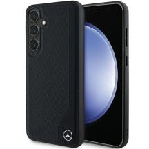 Mercedes Leather Debossed Line MagSafe-Hülle für Samsung Galaxy S24 – Schwarz