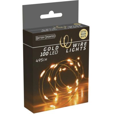 5. Batteriebetriebene Lichterkette mit 100 LEDs, superwarmweiß