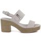 11. Damen-Sandalen mit Absatz, aschgrau, M.Daszyński MR23126-9