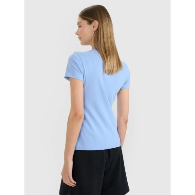 2. Schmal geschnittenes T-Shirt mit Aufdruck für Damen 4F 4FWMM00TTSHF2674-32S