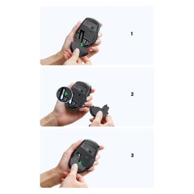 17. Ugreen MU006 Kabellose optische USB-Maus mit 2,4 GHz und 4000 DPI – Schwarz