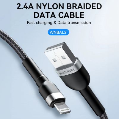 6. Wozinsky WNBAL2 USB-A / Lightning 2,4A Kabel 2 m - schwarz