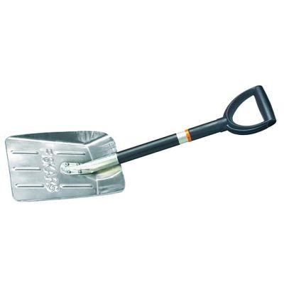 Fiskars 1000740 Schneeschaufel/Schaufel aus Aluminium und Kunststoff, schwarz, grau, orange