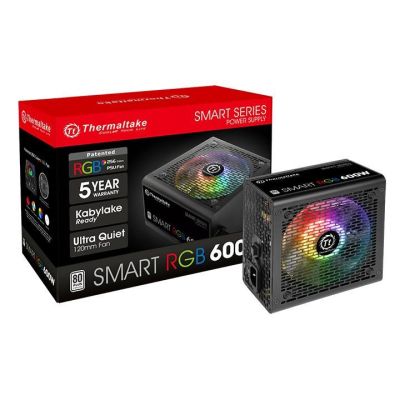 6. Thermaltake Smart 600W RGB Netzteil PS-SPR-0600NHSAWE-1 (600W; Aktiv; 120mm)