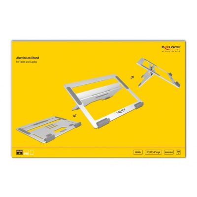 5. DeLOCK Tablet- und Laptopständer mit Halterung, perfekt für Reisen