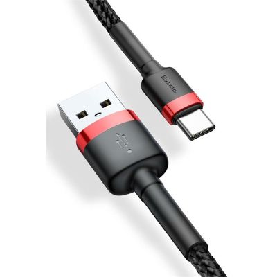 13. BASEUS CAFULE CABLE 2A 2M (ROT-SCHWARZ)