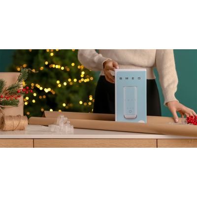 11. Smeg MFF02PBEU Milchaufschäumer/Milchwärmer, automatischer Milchaufschäumer/Milchwärmer, blau