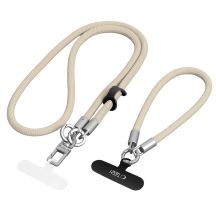 Tech-Protect C10S Crossbody-Handytasche (114 cm) + Handschlaufe (31 cm) – Beige Titan