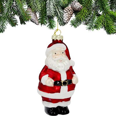 GLASORNAMENT IN FORM EINES WEIHNACHTSMANNES SASKA GIFT & DECOR