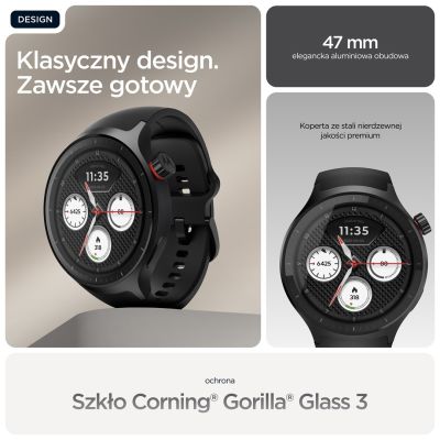7. Motorola Moto Watch 512 MB, Farbe: Vulkanasche/Silikon Schwarz