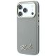 2. Karl Lagerfeld Saffiano MagSafe Hülle mit kleinem Schriftzug und Metalllogo für iPhone 18 Pro / 17 Pro – Beige