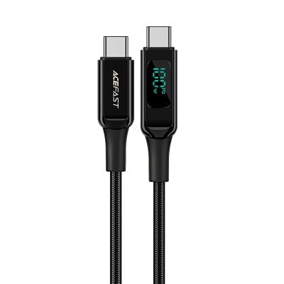 Acefast C6-03 Schwarz USB-C - USB-C PD QC-Kabel 100 W 5 A 480 Mbit/s 2 m – Schwarz