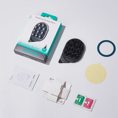 6. Joyroom JR-ZS418 Smartphone-Halterung mit Ständer und Saugnäpfen mit MagSafe – Schwarz