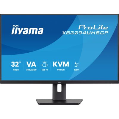 iiyama ProLite 32'' 4K VA Monitor mit USB-C (95W), KVM-Switch und PiP/PbP-Unterstützung