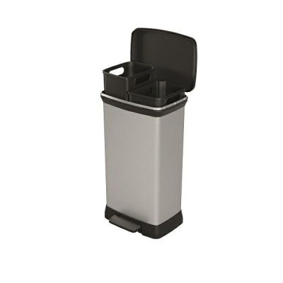 2. CURVER ABFALLBEHÄLTER MIT PEDAL 23L+23L/10L METALLISCH