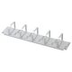 2. 19" 2U Kabelorganizer, 5x Stahlhalterungen, 85x60 mm, grau