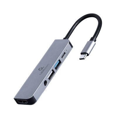 2. GEMBIRD MULTI-ADAPTER USB TYP-C 5IN1 (HUB + HDMI + PD + STEREO-SOUND) SILBER