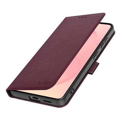 11. Tech-Protect Brieftaschenhülle für Samsung Galaxy A57 5G – Burgunderrot