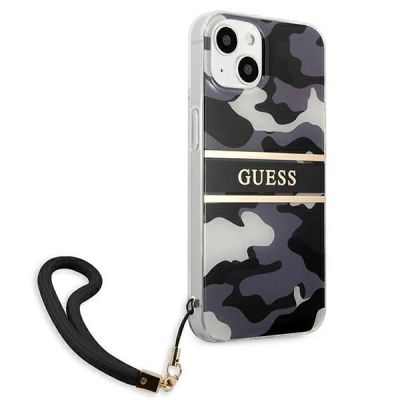 4. Guess GUHCP13SKCABBK iPhone 13 mini 5.4" schwarz/schwarz Hardcase Camo Strap Collection
