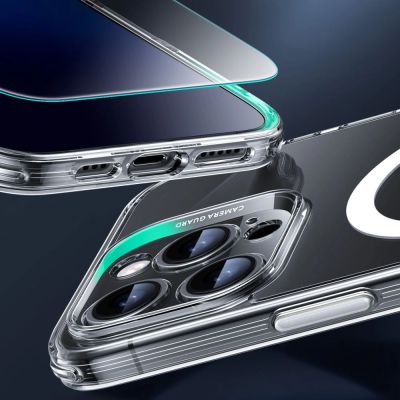 5. ESR Classic Pro Set Halolock MagSafe Hülle für iPhone 16 Pro Max – transparent