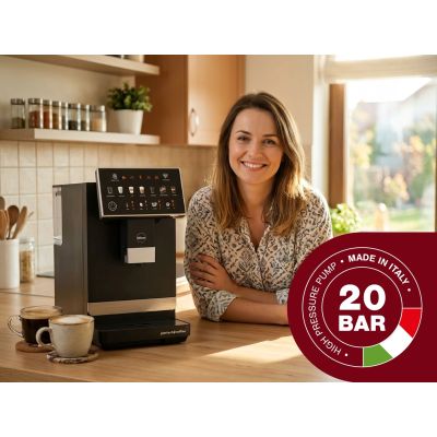 13. ELDOM Automatische Espressomaschine ECA10, 20 bar, 7 Automatikprogramme, 1400 W, Behälter: Milch 0,75 l, Wasser 1,5 l