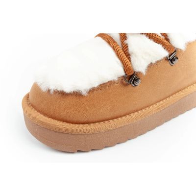 15. D.Franklin Damen Winter Schneestiefel, Modisches Fellfutter, Hoch