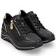 4. Schwarze Damen-Keilsneaker aus Leder von Remonte Rieker (Modell D0T03-03)