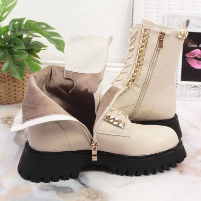 7. Artiker W HBH40 Isolierte Lederstiefeletten mit Kette