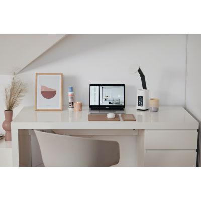 5. Moderne LED-Schreibtischleuchte Activejet TECHNIC weiß mit LED-Anzeige (Datum, Uhrzeit, Wecker), faltbar