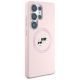 4. Karl Lagerfeld Silikon Double Heads And Circle MagSafe Samsung Galaxy S25 Ultra Hülle rosa