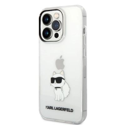 2. Karl Lagerfeld Ikonik Choupette Hülle für iPhone 14 Pro – transparent