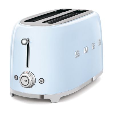 2. Smeg TSF02PBEU Toaster 4 Scheiben 1500W Blau