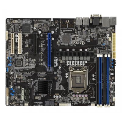 ASUS P12R-E Server-Mainboard LGA-1200, C256, 4 DIMM-Steckplätze, 1 PCIe x16-Steckplatz, 3 PCIe x8-Steckplätze, 2 M.2-Steckplätze, 2 x Intel® I210AT + 1 x Management-LAN-Anschluss, ATX