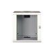 18. Digitus Unique 19" 12U 600x450 Wand-Netzwerkschrank, Glastür, grau, ungeteilt, montiert, 100 kg