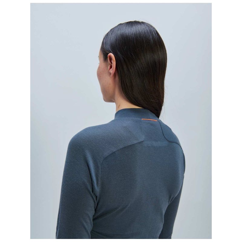 4. POC W's Layer Merino Mock Neck Jersey Grau