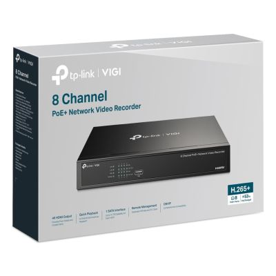 4. TP-LINK VIGI NVR1008H-8P Netzwerkrekorder, 8 PoE+ Kanäle