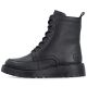 3. Schwarze Damen-Ankle-Boots aus Leder mit Plateau, Rieker 70410-00