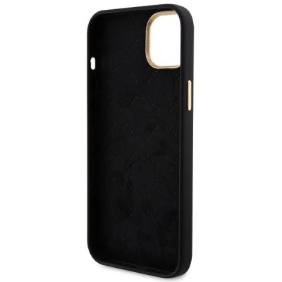 7. Guess Silicone Logo Strass 4G Case für iPhone 15 Plus / 14 Plus 6.7" - Schwarz