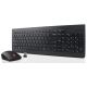 Lenovo Essential Kabelloses Tastatur- und Maus-Set – US-Englisch mit Euro-Symbol, Schwarz