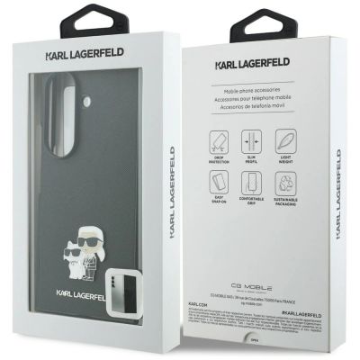 7. Karl Lagerfeld Saffiano Karl&Choupette Pin Case für Samsung Galaxy Z Fold 8 Ultra - Schwarz