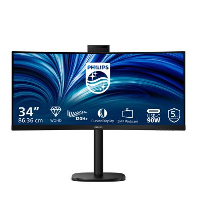 14. Philips 3000 Serie 34B2U3600CH/00 Computermonitor 86,4 cm (34") 3440 x 1440 px Wide Quad HD LCD Schwarz
